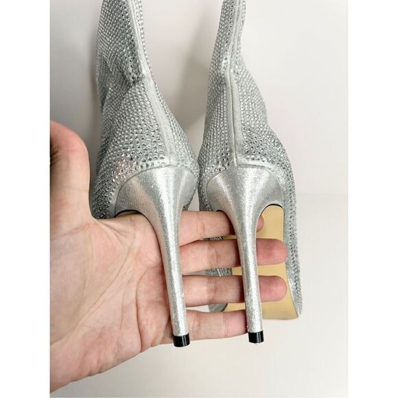 BP Ankle Booties Size 8.5 Athenna Crystal Pointed Toe High Heel Boots - Picture 9 of 10